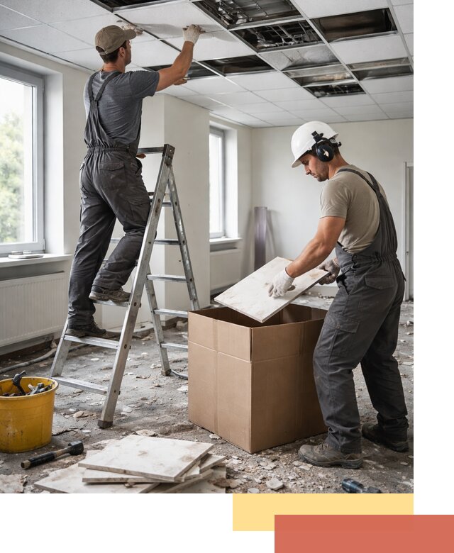 Демонтаж потолочной плитки в Смоленске быстро и аккуратно