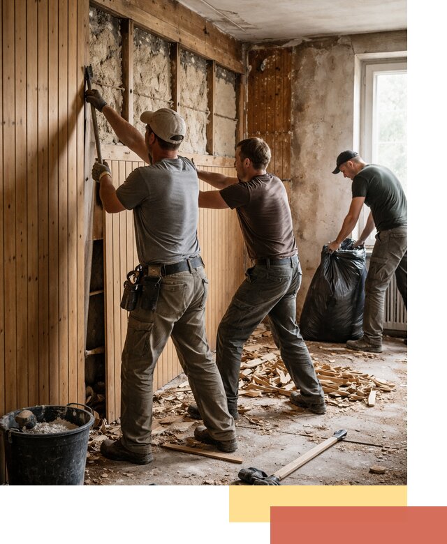 Демонтаж вагонки и вывоз материалов в Смоленске