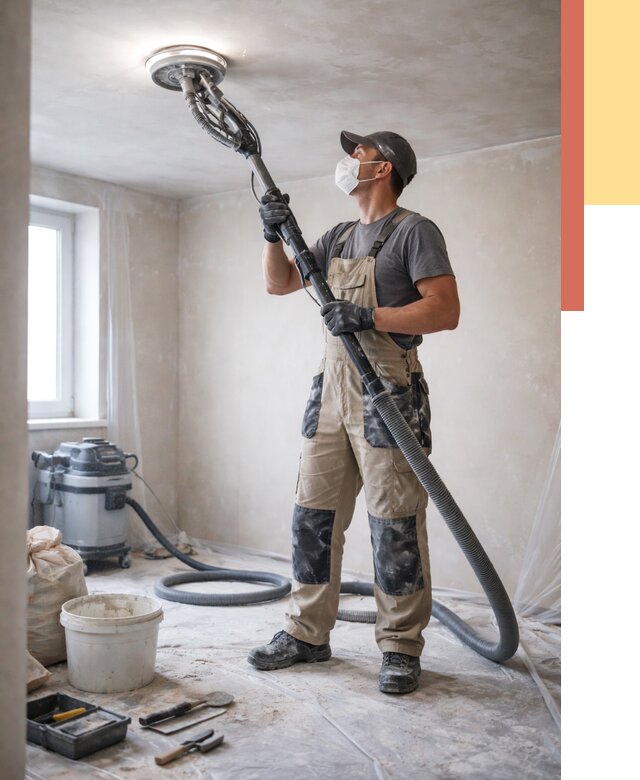 Шлифовка потолка в Смоленске от 3589 руб. — услуги шлифования потолка | ОТДЕЛОЧНИК-Смл