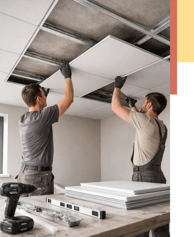 Монтаж кассетного потолка в Смоленске от 4615 руб/м2 — установка и сборка | ОТДЕЛОЧНИК-Смл