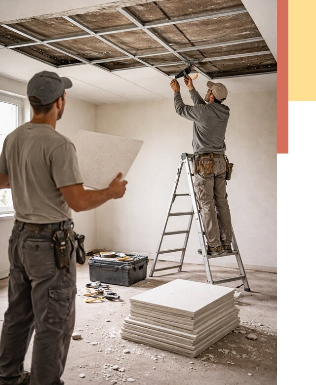 Замена плит подвесного потолка в Смоленске от 1795 руб. быстро и недорого | ОТДЕЛОЧНИК-Смл