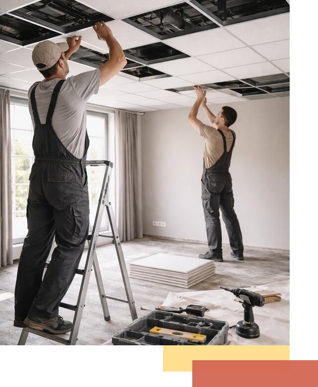 Замена плит подвесного потолка в Смоленске быстро и качественно