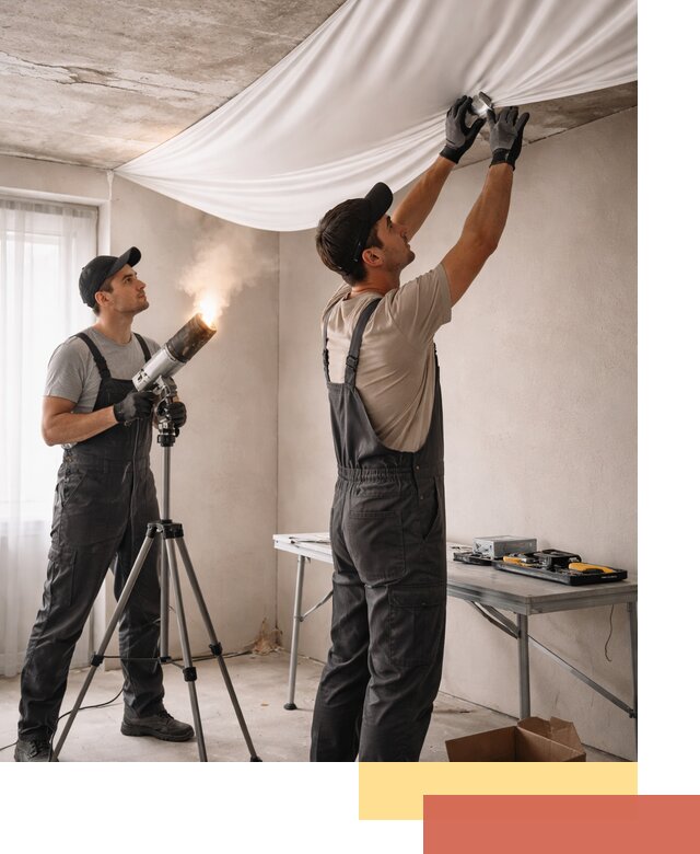 Установка натяжного потолка под ключ в Смоленске