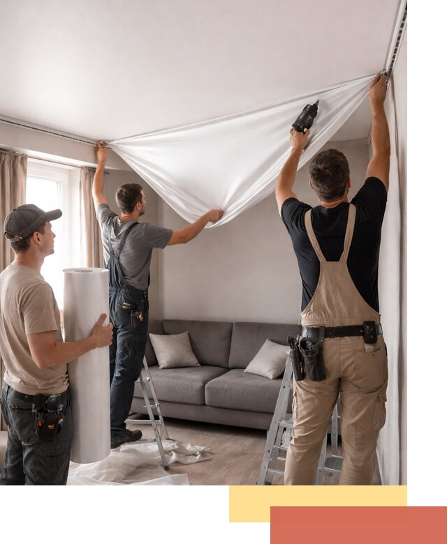 Монтаж сатинового натяжного потолка в Смоленске качественно и быстро