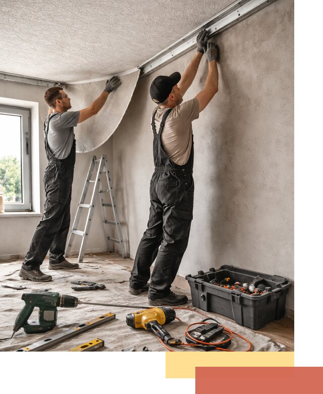 Монтаж фактурного натяжного потолка в Смоленске качественно и быстро