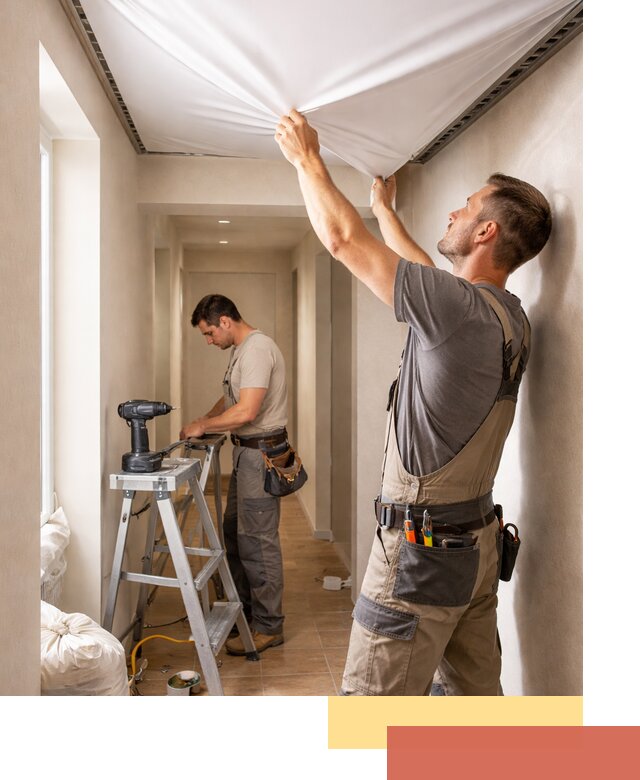 Монтаж натяжного потолка в прихожей в Смоленске