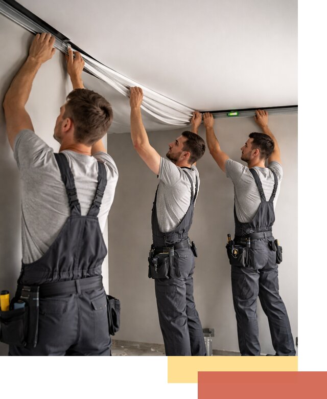 Теневые натяжные потолки в Смоленске: монтаж и отделка быстро и качественно