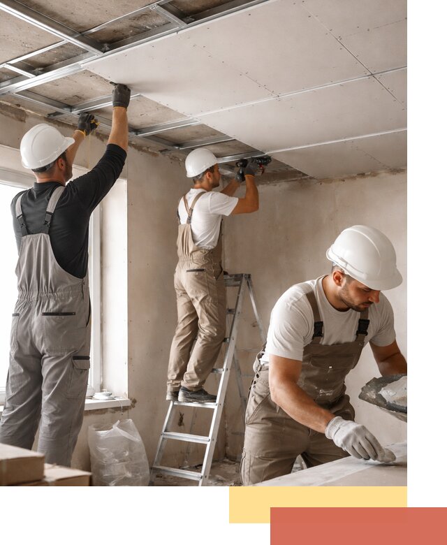 Одноуровневый потолок из гипсокартона в Смоленске — монтаж и отделка