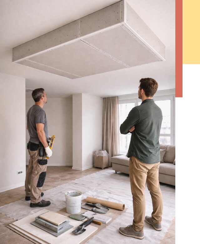 Короб на потолке из гипсокартона в Смоленске от 2256 руб. — монтаж и услуги под ключ | ОТДЕЛОЧНИК-Смл