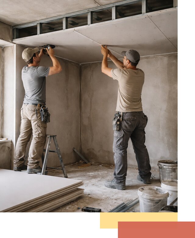 Короб из гипсокартона на потолке под ключ в Смоленске