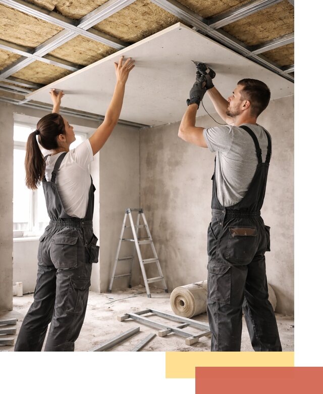 Звукоизоляция потолка из ГКЛ в Смоленске профессионально и надежно