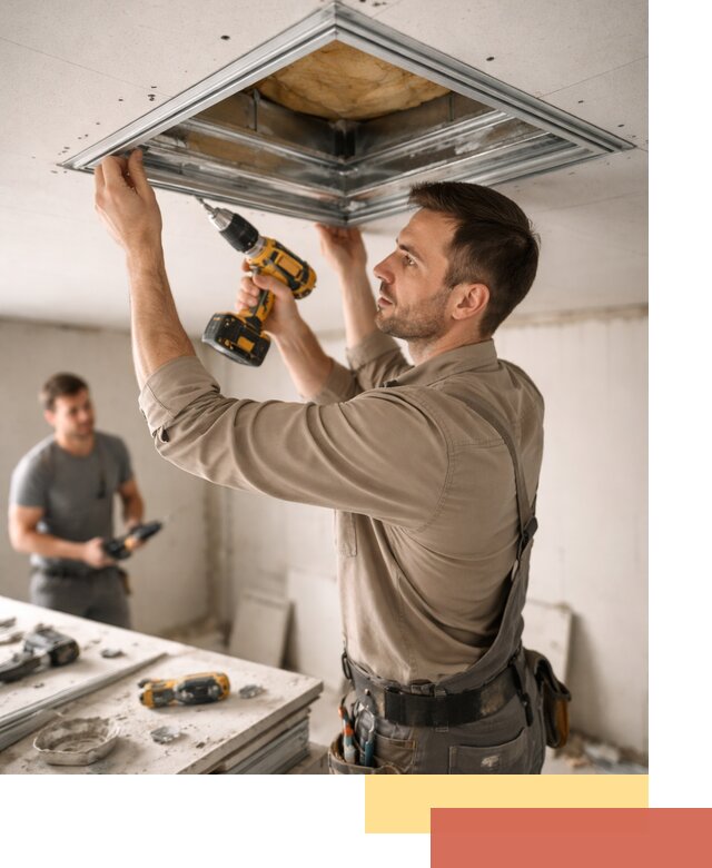 Монтаж люка в потолок из ГКЛ в Смоленске