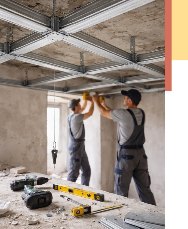 Монтаж каркаса потолка из профиля в Смоленске от 4615 руб. — услуги ОТДЕЛОЧНИК-Смл