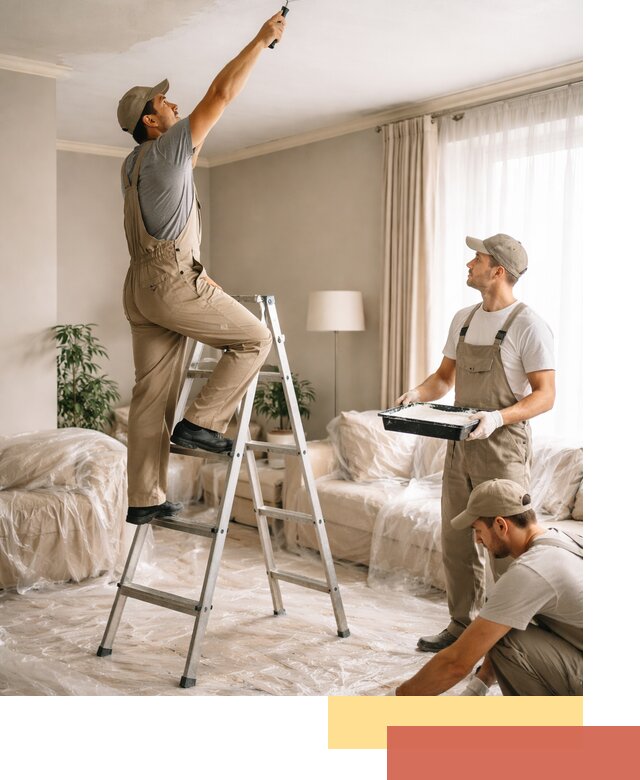 Покраска потолков акриловой краской в Смоленске качественно и быстро