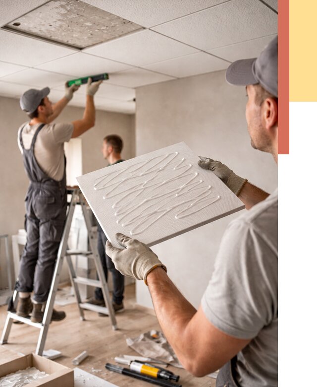 Монтаж потолочной плитки в Смоленске от 4615 руб. — быстро и недорого | ОТДЕЛОЧНИК-Смл