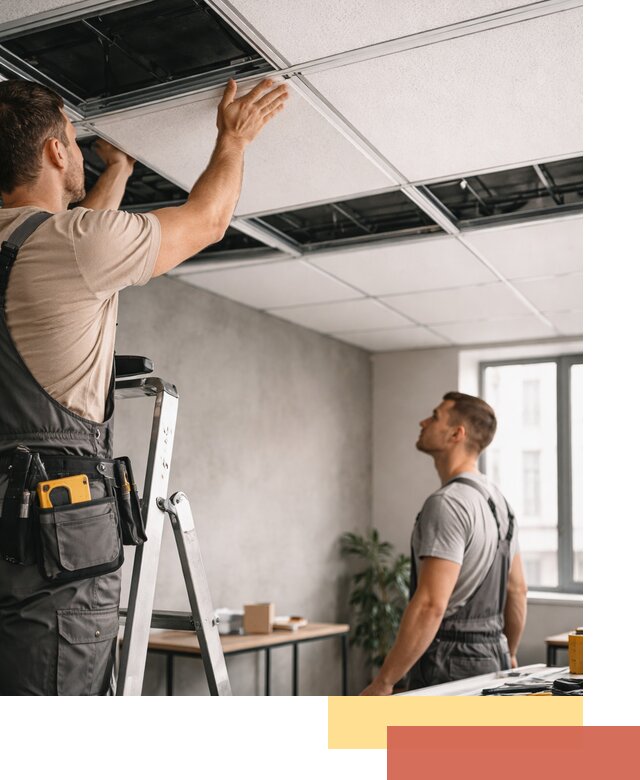 Монтаж потолочной плитки в Смоленске качественно и в срок