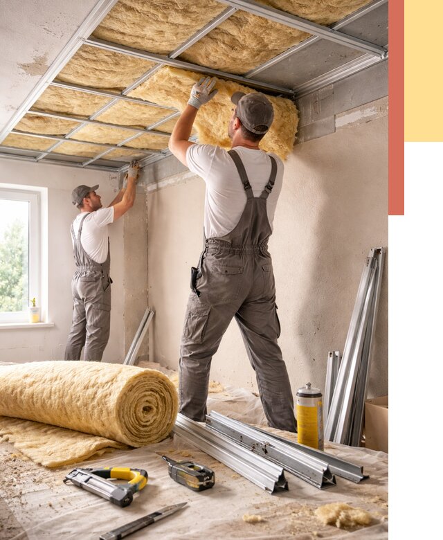 Утепление потолка в Смоленске от 7384 руб/м2 — недорого, быстро, под ключ | ОТДЕЛОЧНИК-Смл