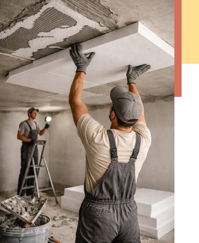 Утепление потолка пенопластом в Смоленске от 4615 руб/м2 — недорого и быстро | ОТДЕЛОЧНИК-Смл